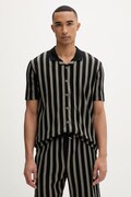 Marc O'Polo koszula męska bawełniana czarna w paski 5000013977