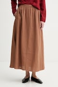 Marc O'Polo spódnica lniana brązowa gładka 5000014053