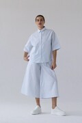 Muuv spodnie culottes damskie niebieskie high waist