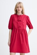 Marc O'Polo vestito svasato in cotone rosso liscio 5000010260