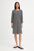 Marc O'Polo sukienka bawełniana czarna w paski 5000014189