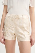 Silvian Heach szorty z dodatkiem lnu RABAD damskie kolor beżowy high waist GPP26048SH