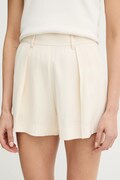 Silvian Heach szorty POYUT damskie kolor beżowy gładkie high waist GPP26247SH