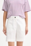 Marc O'Polo szorty damskie bawełniane z elastanem białe high waist 5000014024