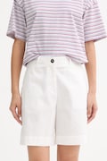 Marc O'Polo szorty damskie bawełniane z elastanem białe high waist 5000014024