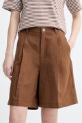 Marc O'Polo pantaloncini da donna con lino marrone high waist