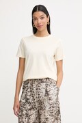 Silvian Heach t-shirt damski bawełniany SEKOK beżowy GPP26074TS