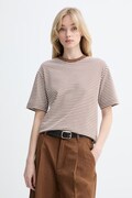 Marc O'Polo T-shirt damski bawełniany brązowy 5000010012