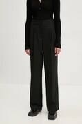 2NDDAY pantaloni Carter femei, culoarea negru, drept, high waist, 2245161120
