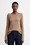 MUUV. longsleeve kolor brązowy odkryte plecy 0