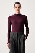 Marc O'Polo longsleeve damski z lyocellem bordowy 5000007536