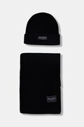 Marc O'Polo czapka i szalik z dodatkiem wełny kolor czarny 530612809026