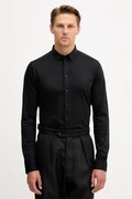 Βαμβακερό πουκάμισο Mos Mosh MARCO ανδρικό, χρώμα: μαύρο, 500940