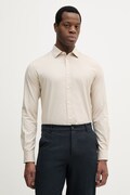 Mos Mosh koszula MARCO męska kolor beżowy regular z kołnierzykiem klasycznym 508090