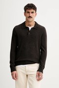 Marc O'Polo sweter z dodatkiem wełny męski kolor brązowy lekki 530506660390