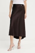 Silvian Heach spódnica FAREMI kolor brązowy midi rozkloszowana GPA25324LO
