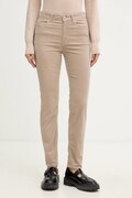 Marc O'Polo spodnie damskie kolor beżowy dopasowane high waist 511096811111