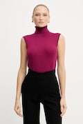 Silvian Heach vestă WARMI culoarea roz, light, cu guler, GPA25037LU