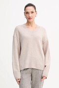 Marc O'Polo sweter z dodatkiem wełny damski kolor beżowy 510609060235