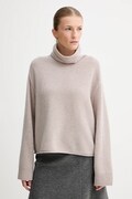 Marc O'Polo sweter z dodatkiem wełny kolor beżowy z golfem 510609060267