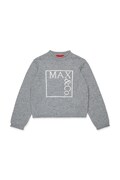 MAX&Co. sweter z dodatkiem wełny dziecięcy MAXK21F KNITWEAR kolor szary MX0233