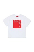MAX&Co. tricou de bumbac pentru copii MAXT1F T-SHIRT culoarea alb, MX0005