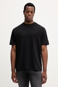 Mos Mosh t-shirt bawełniany DARREN męski kolor czarny gładki 508280