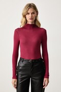 Silvian Heach longsleeve damski z wiskozy ALFA czerwony GPA26147LU