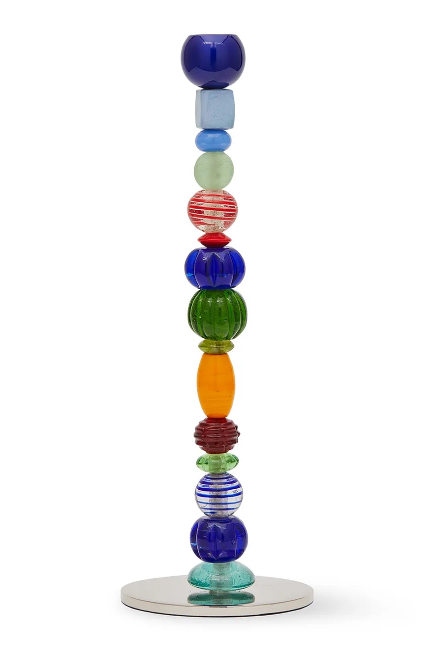 Подсвечник Pols Potten Beads S, алюминий, 34 см, разноцветный