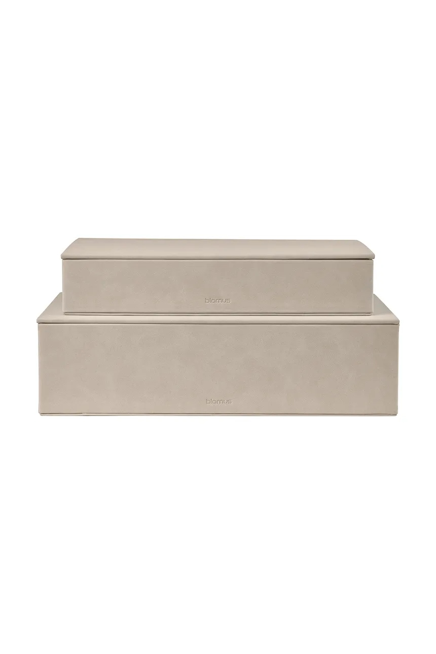 Blomus Sahla Набор коробок для хранения, 2 шт., бежевый, 35 x 25 x 7 и 40 x 30 x 11 см