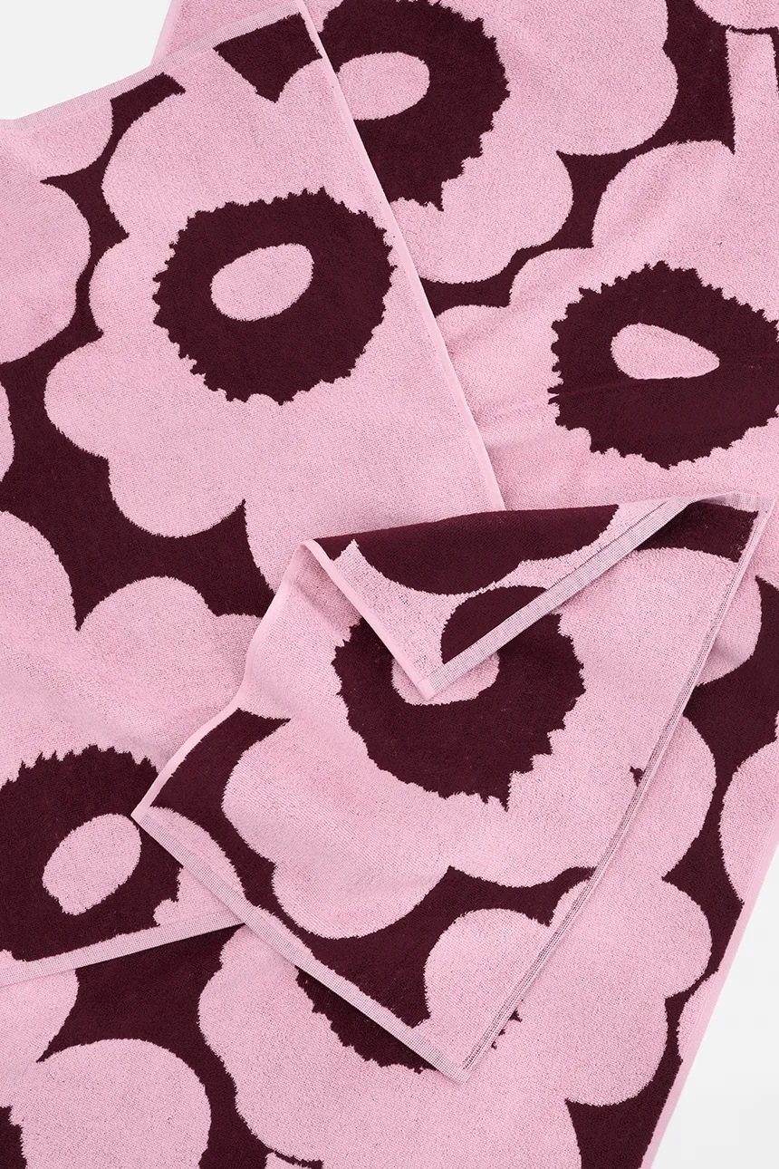 Marimekko Полотенце малое хлопковое, разноцветный цветочный узор, 30 x 50 см — фото 3