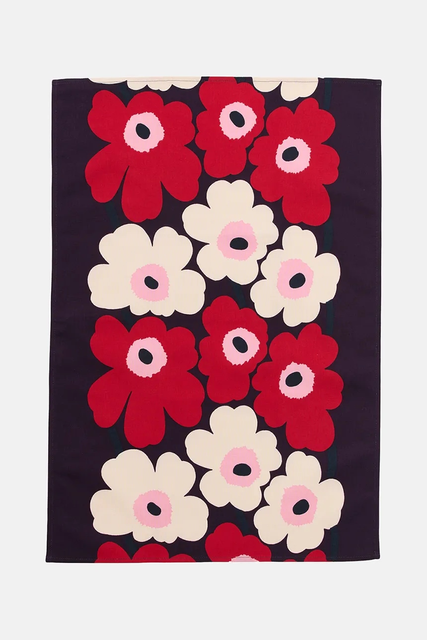 Marimekko Unikko Полотенце кухонное из хлопка и льна, 47 x 70 см