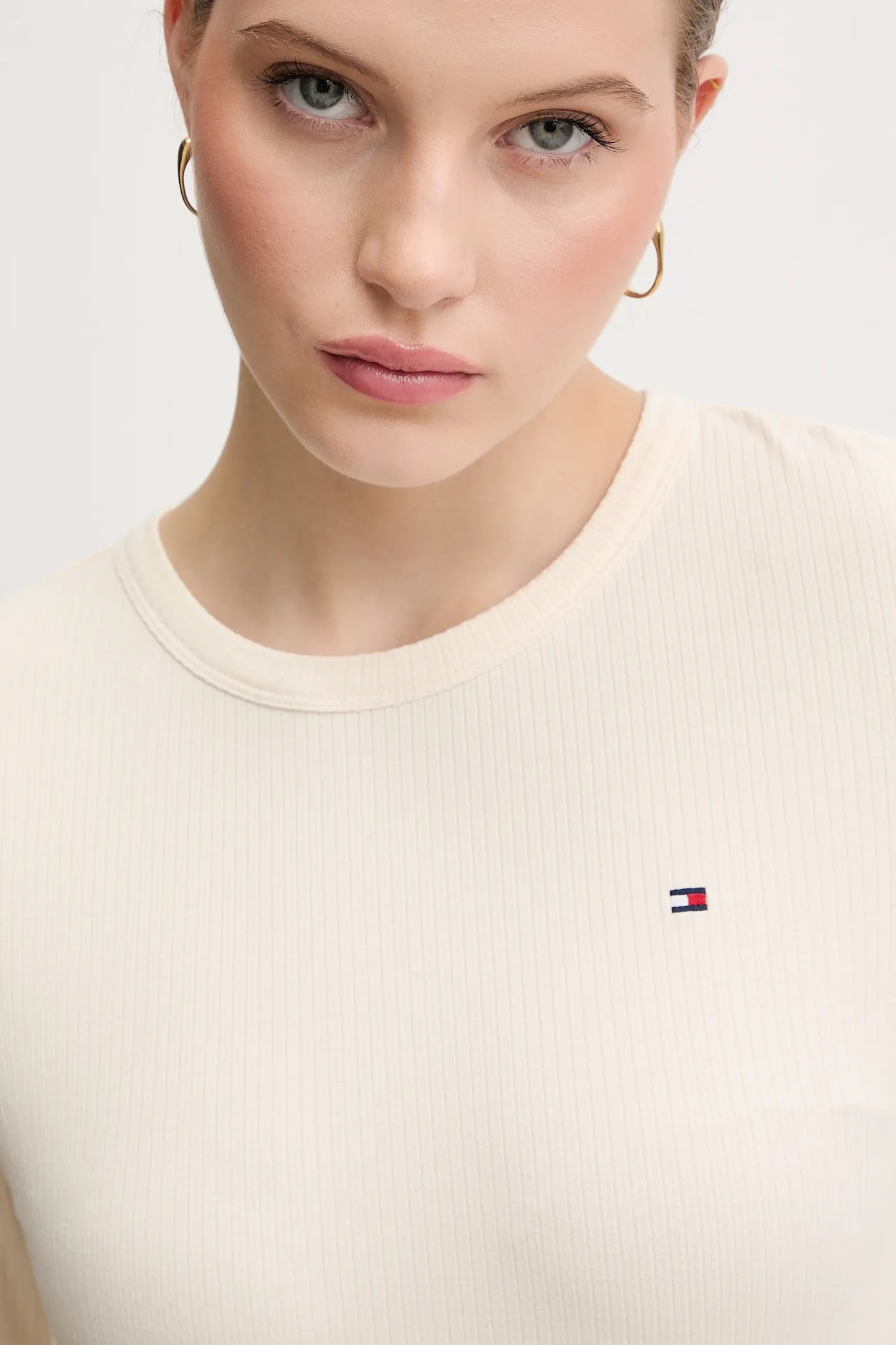 Majica kratkih rukava Tommy Hilfiger bež WW0WW47308