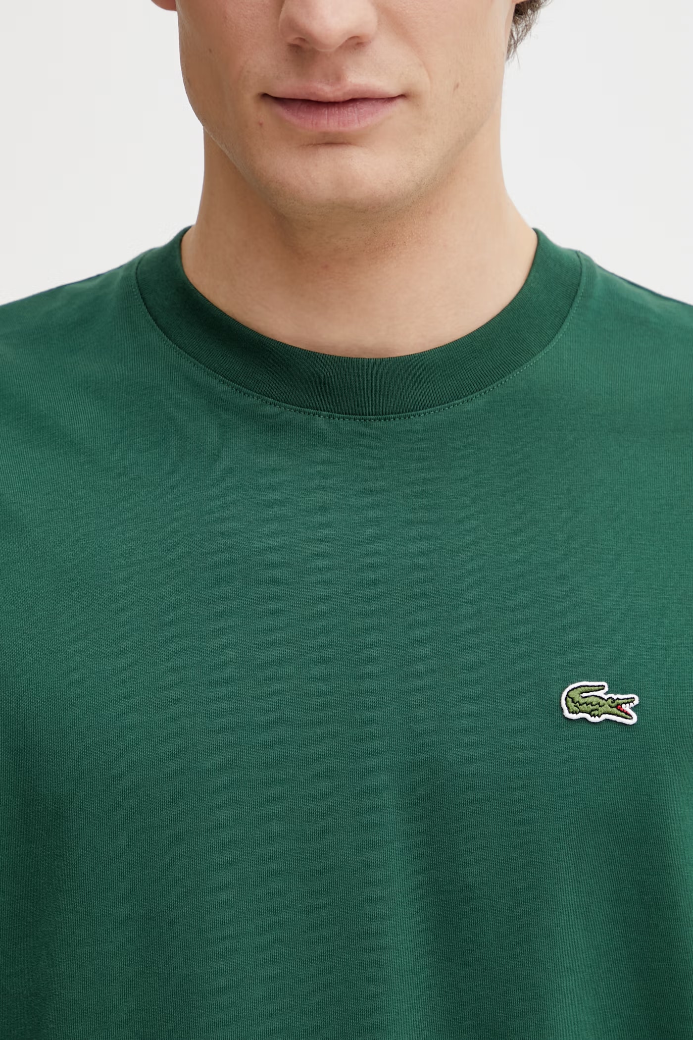 Lacoste tricou basic din bumbac bărbătesc verde TH7318