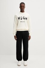 Хлопковая кофта MSGM цвет бежевый