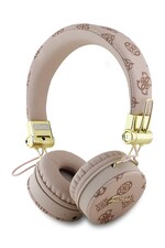 Бездротові навушники Guess Peony Script Round Shape колір коричневий
