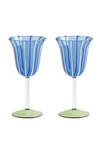 Набір келихів для вина &k amsterdam glass eve blue 180 ml 2-pack
