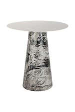 Столик Leitmotiv Mosaic Marble 42 x 40 cm колір білий