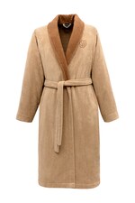 Халат бавовняний BOSS DOUBLEB Beige L колір бежевий