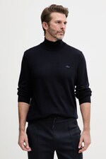 Гольф чоловічий вовняний Lacoste колір темно-синій