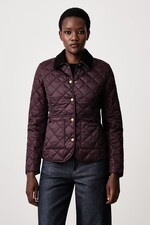 Стьобана куртка жіноча Barbour Deveron Quilt колір бордовий