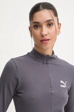Лонгслів Puma колір сірий