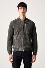 Куртка-бомбер AllSaints колір сірий
