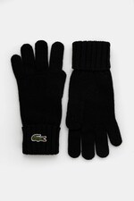 Рукавицы шерстяные Lacoste цвет черный