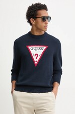 Бавовняний светр Guess Jeans колір синій