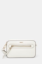Шкіряна сумочка DKNY колір бежевий