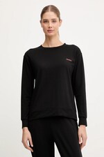 Лонгслів лаунж HUGO ID LS-SHIRT колір чорний