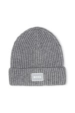 Дитяча шапка BOSS колір сірий