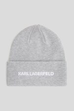 Шапка Karl Lagerfeld K/ESSENTIAL колір сірий