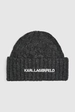 Шапка Karl Lagerfeld K/ESSENTIAL колір сірий